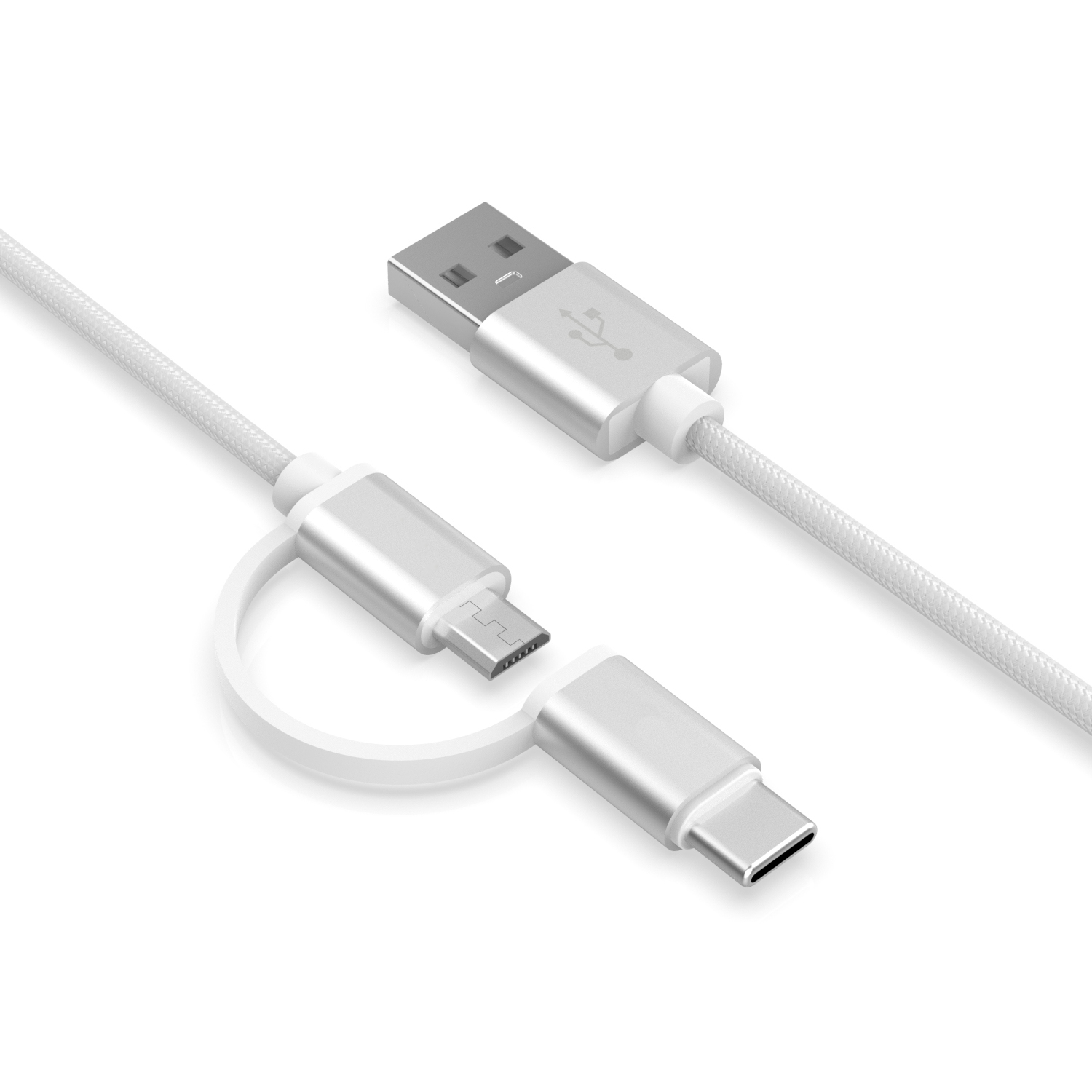 Micro-USB to USB-C Cable, Supports Charging and Data Transfer